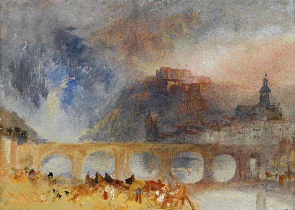 View Of Givet, On The Meuse, South Of Dinant by Joseph Mallord William Turner