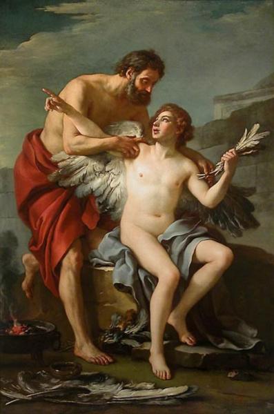 Daedalus Attaching Icarus' Wings by Joseph Marie Vien