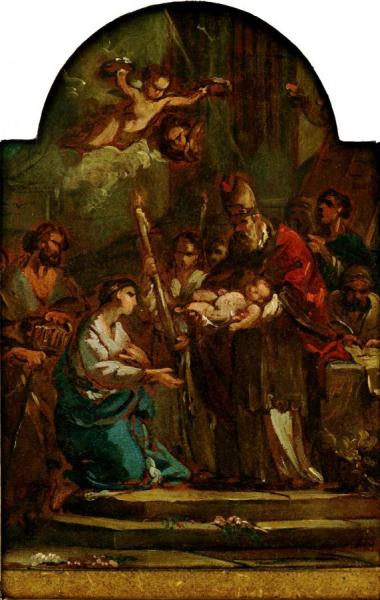 Study For Presentation Of Jesus At The Temple by Joseph Marie Vien