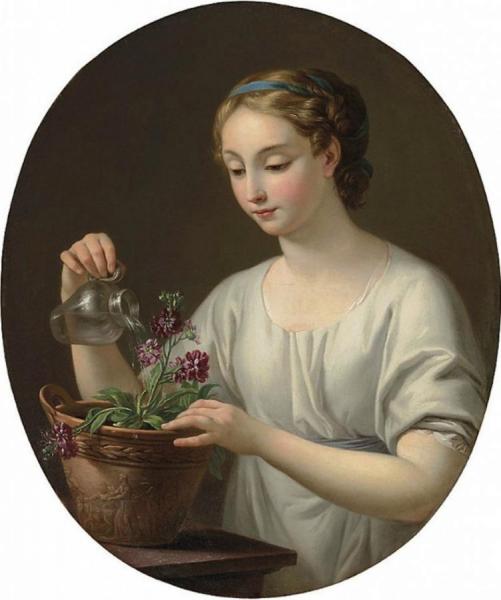 The Young Athenian Girl by Joseph Marie Vien Oil Painting Reproductions