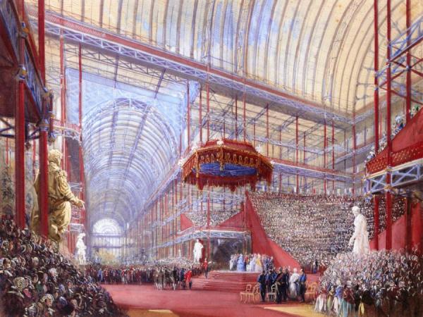 The Opening Of The Crystal Palace, Sydenham, By Queen Victoria On 10th June 1854 by Joseph Nash