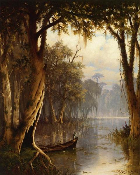 Louisiana Bayou by Joseph R Meeker Oil Painting Reproductions