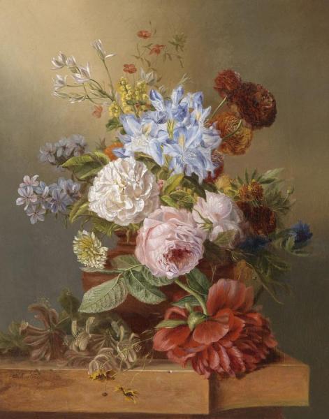 Still Life With Flowers by Joseph Schuster