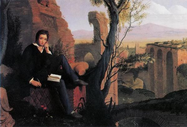 Posthumous Portrait Of Shelley Writing Prometheus Unbound by Joseph Severn Oil Painting Reproductions