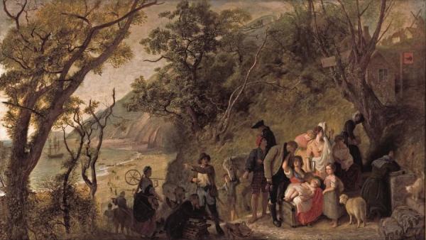 The Deserted Village(1857) by Joseph Severn