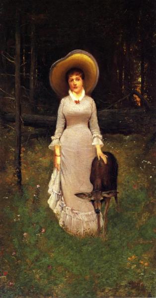 Isobel Osbourne At Monterey by Joseph Strong Oil Painting Reproductions