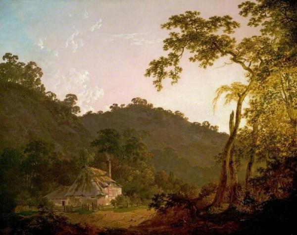 A Cottage In Needwood Forest, Staffordshire by Joseph Wright Of Derby