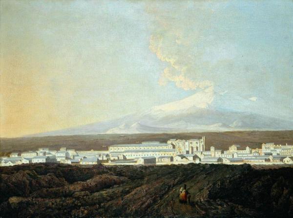 Joseph Wright Of Derby A View Of Catania With Mount Etna In The Distance
