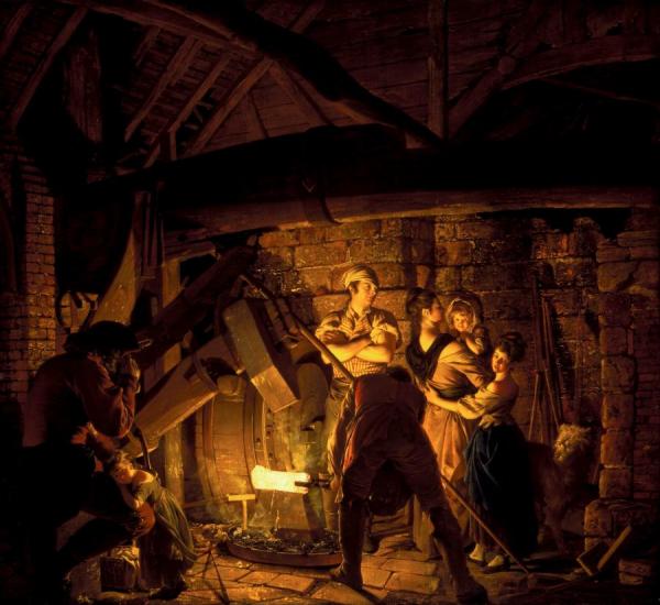 An Iron Forge by Joseph Wright Of Derby