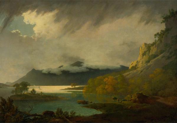 Derwent Water,with Skiddaw In The Distance by Joseph Wright Of Derby