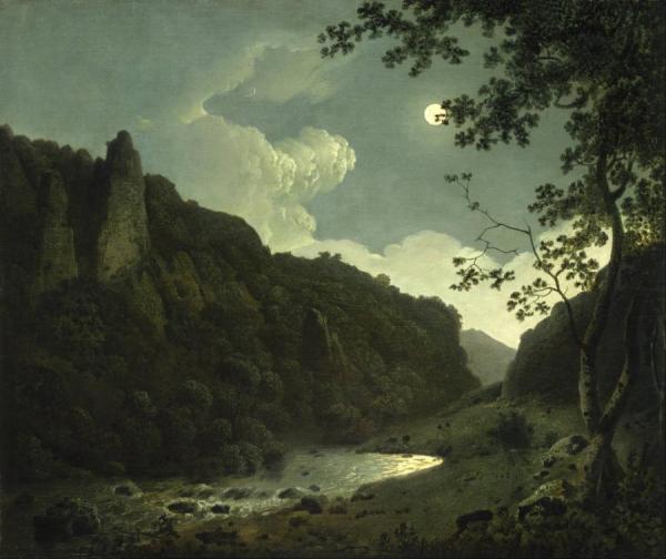 Dovedale By Moonlight by Joseph Wright Of Derby