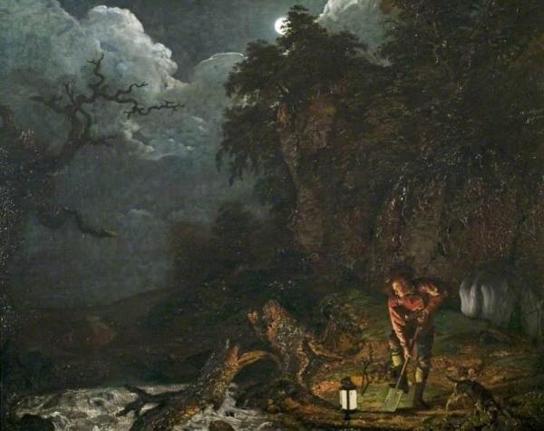 Earthstopper On The Banks Of The Derwent by Joseph Wright Of Derby