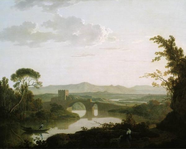 Imaginary Landscape With A Bridge In The Roman Campagna by Joseph Wright Of Derby