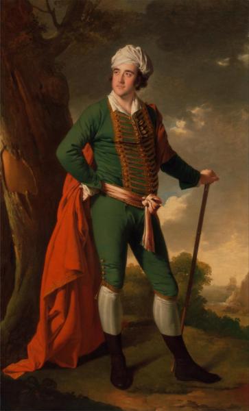Portrait Of A Man,known As The Indian Captain by Joseph Wright Of Derby