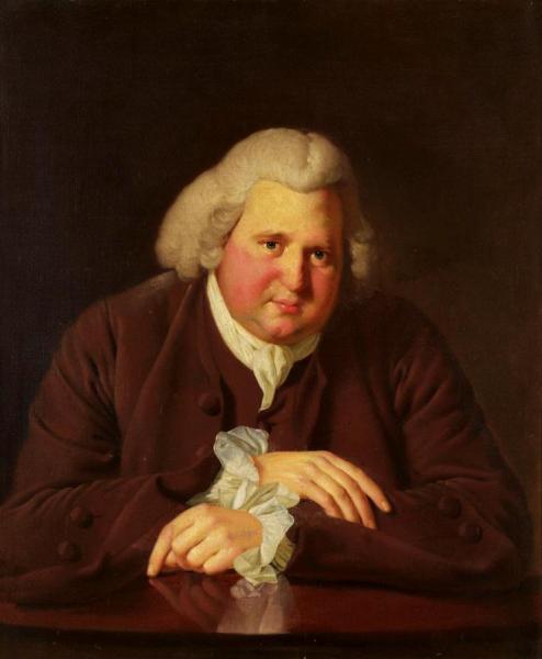 Portrait Of Erasmus Darwin (1731-1802) by Joseph Wright Of Derby