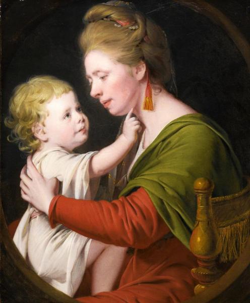 Portrait Of Jane Darwin (1746-1835) And Her Son William Brown Darwin (1774-1841) by Joseph Wright Of Derby