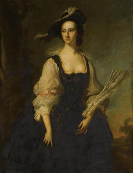 Portrait Of Millicent Mundy, Mrs French by Joseph Wright Of Derby