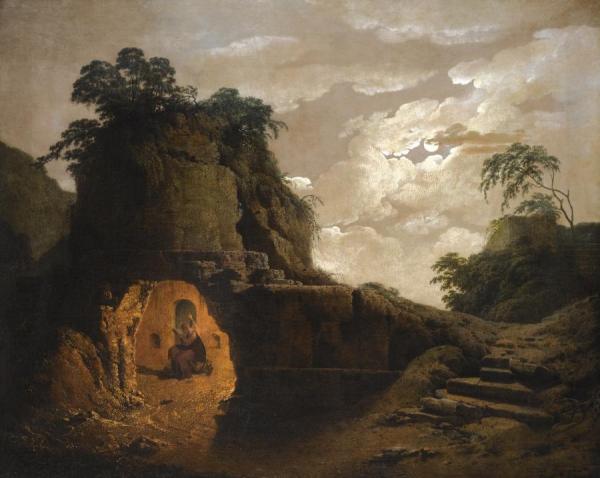 Joseph Wright Of Derby Virgil's Tomb By Moonlight