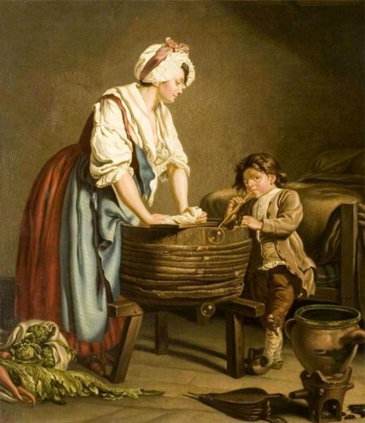 Lady Standing At A Wash Tub by Josephus Laurentius Dyckmans Oil Painting Reproductions