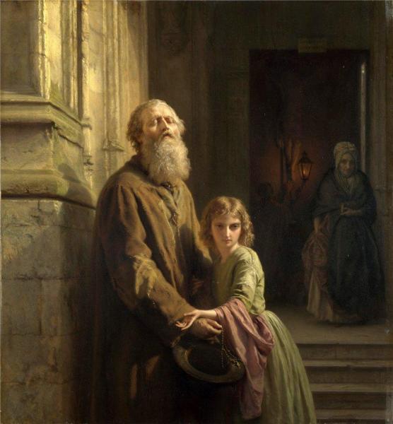 The Blind Beggar by Josephus Laurentius Dyckmans Oil Painting Reproductions
