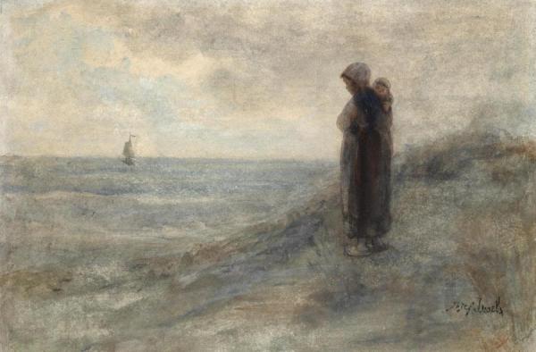 Jozef Israels Awaiting The Fisherman's Return