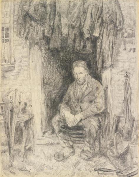 Son Of The Ancient People (a Seated Man) by Jozef Israels Oil Painting Reproductions