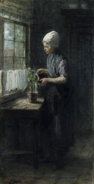 The New Flower by Jozef Israels