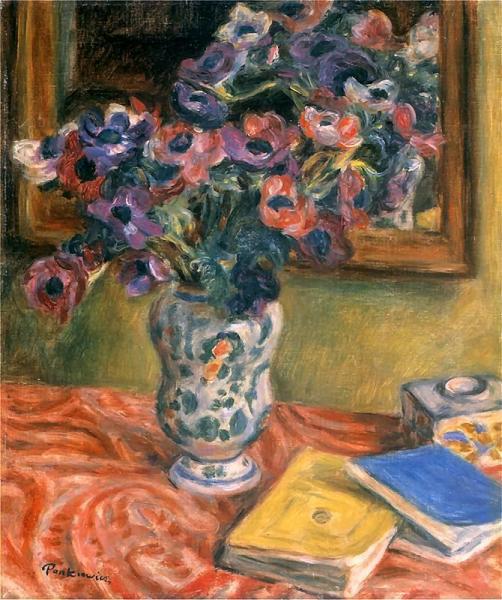 Anemones And Books by Jozef Pankiewicz