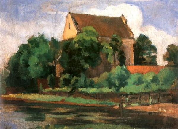 Landscape With Church by Jozef Pankiewicz