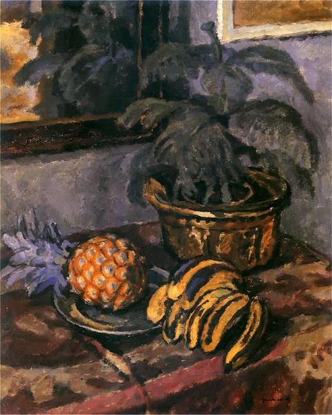 Still Life With Araukaria by Jozef Pankiewicz Oil Painting Reproductions