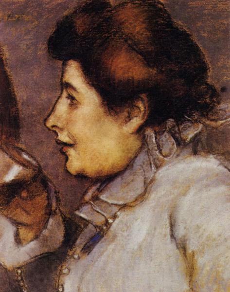 Woman With A Glass by József Rippl-rónai