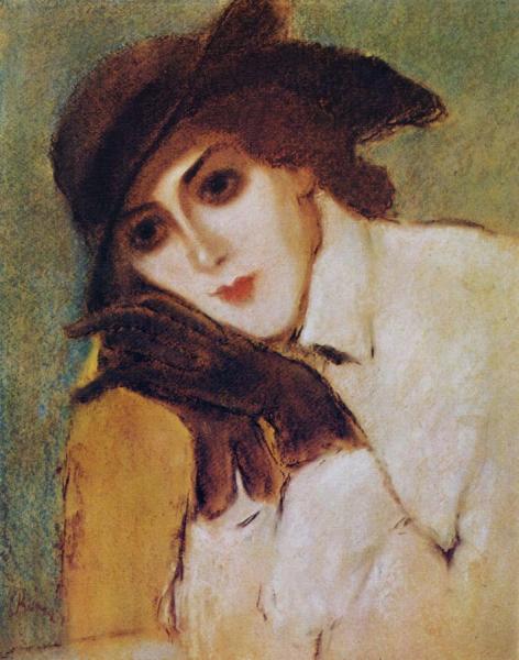 Woman With Black Gloves by József Rippl-rónai Oil Painting Reproductions