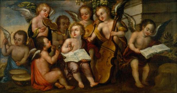 Juan Correa De Vivar The Infant Jesús With Angelic Musicians