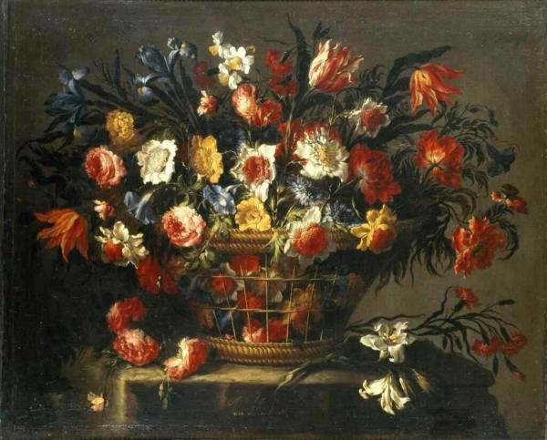 Basket Of Flowers by Juan De Arellano
