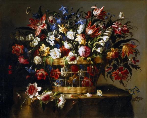 Basket Of Flowers by Juan De Arellano