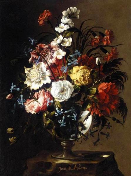Vase Of Flower by Juan De Arellano