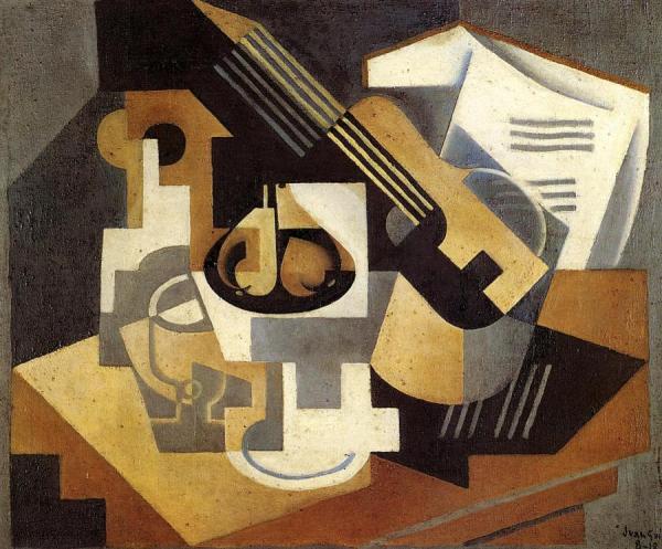Guitar And Fruit Dish by Juan Gris