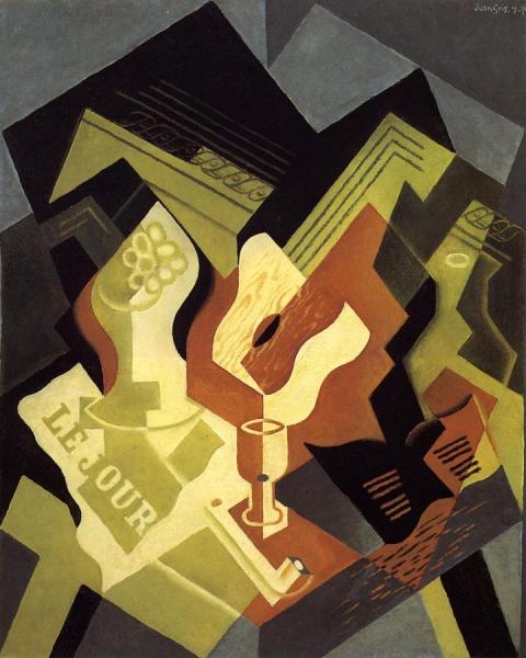 Guitar And Fruit Dish by Juan Gris