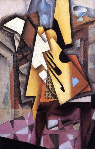 Guitar On A Chair by Juan Gris