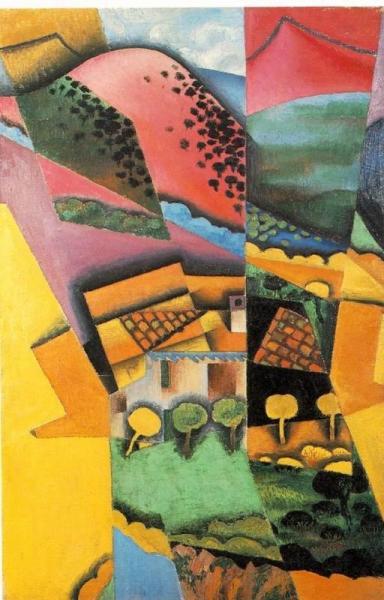 Landscape At Ceret, Sunset by Juan Gris