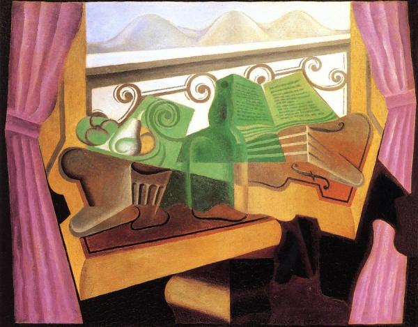 Open Window With Hills by Juan Gris