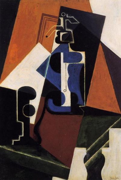 Juan Gris Seltzer Bottle And Glass