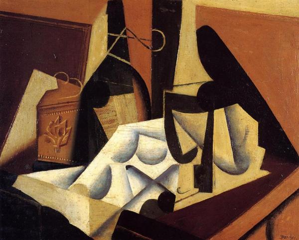 Still Life With White Tablecloth by Juan Gris