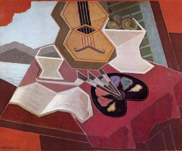 Juan Gris Table Overlooking The Sea