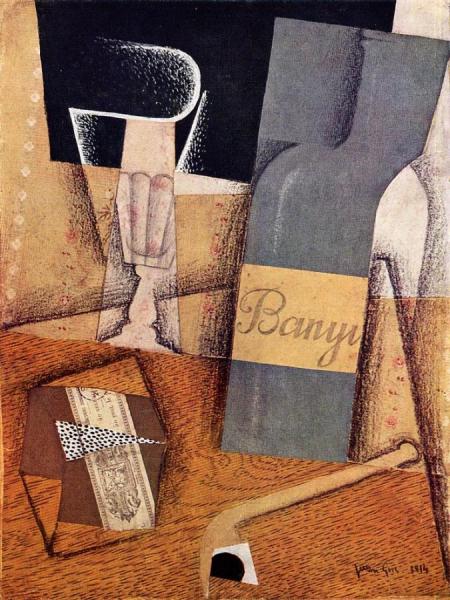 The Bottle Of Banyuls by Juan Gris