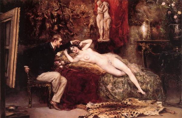 Juan Pablo Salinas Y Teruel In The Artist's Atelier