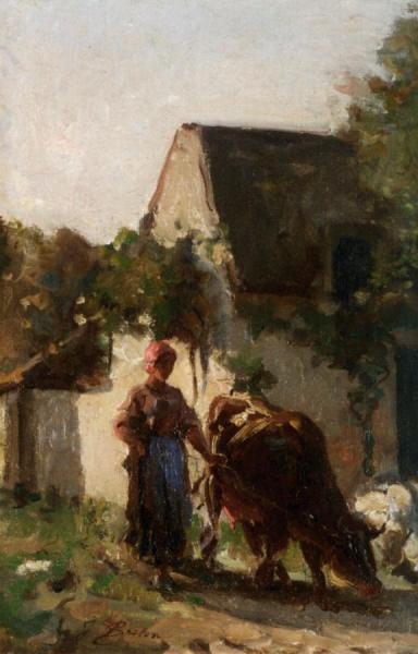 Cowheard by Jules-adolphe Breton