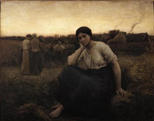 Evening by Jules-adolphe Breton