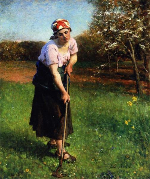 Springtime by Jules-adolphe Breton
