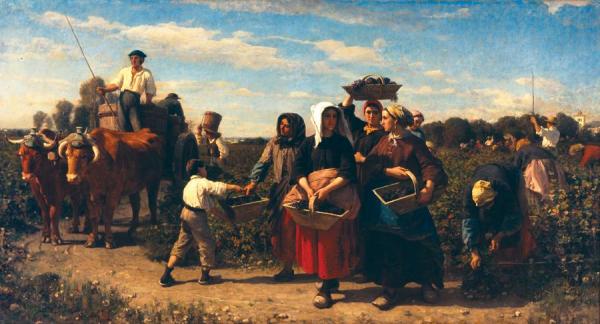 The Vintage At Chateau Lagrange by Jules-adolphe Breton